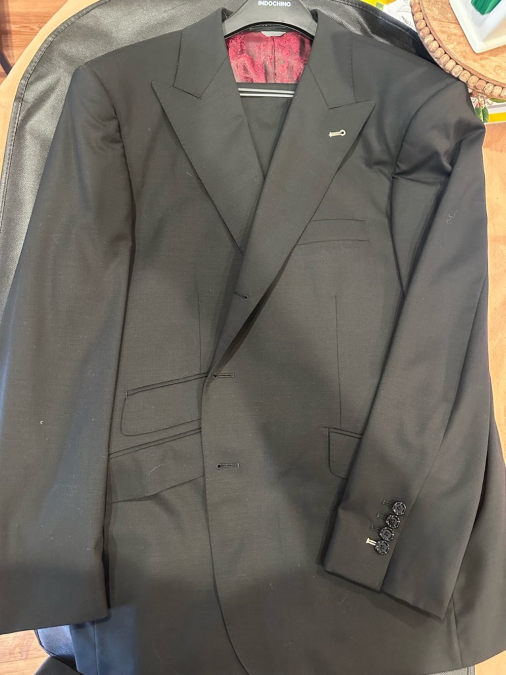 Indochino Howell Wool Stretch Black Suit